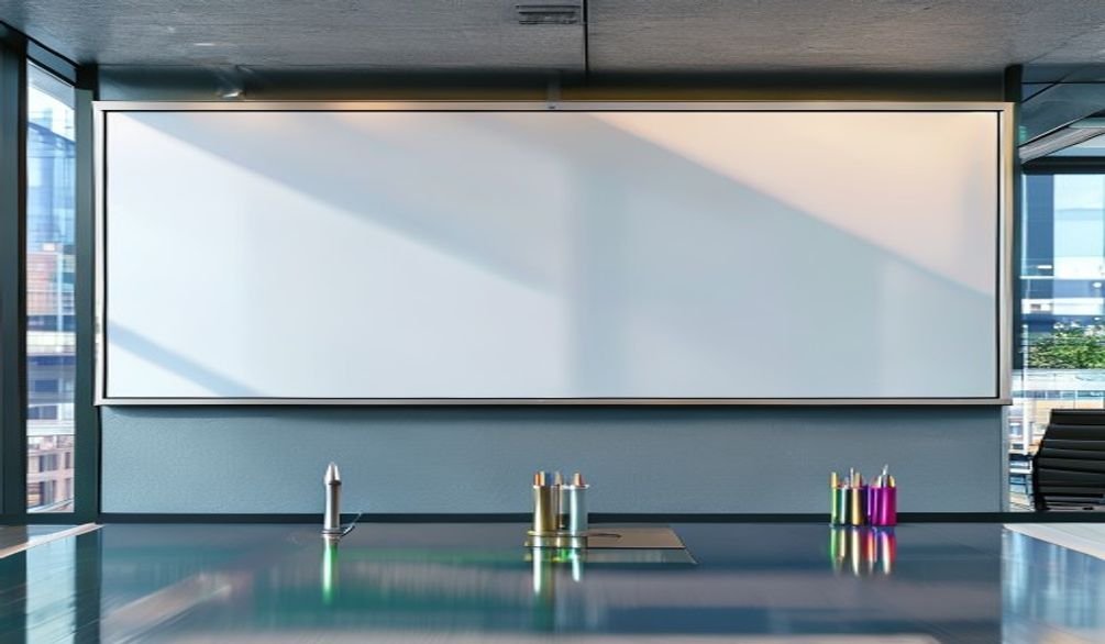 pizarrón de cristal para oficinas modernas